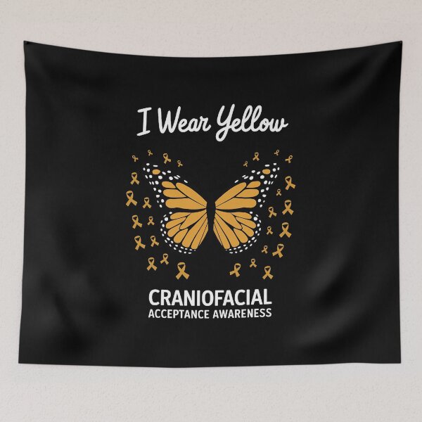 Item preview, Butterfly Ribbon Feather Craniofacial Acceptance Awareness designed and sold by RayArmstrong.