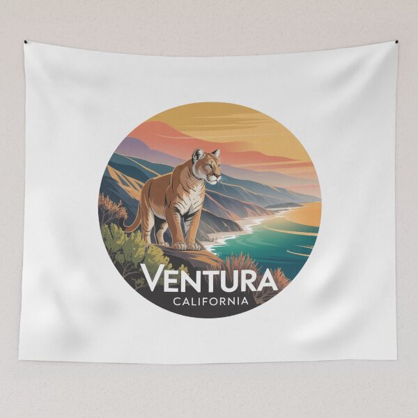 Item preview, Ventura California Mountain Lion Coastal Sunset designed and sold by CircinusStore.