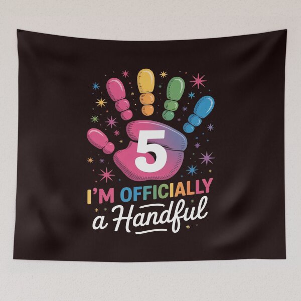Item preview, I'm Officially A Handful Five 5th Birthday designed and sold by GasVille.