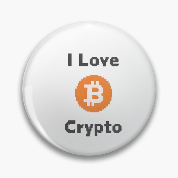 Item preview, I Love Crypto Pixel Art (Bitcoin Logo) designed and sold by Adam Mak.