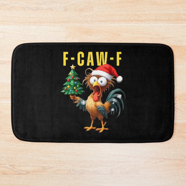 Item preview, Merry Christmas F-Caw-F Chicken designed and sold by peggycantu.