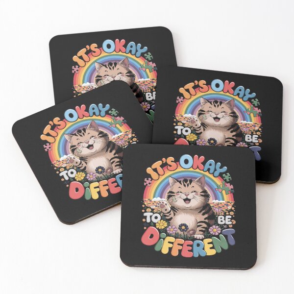 Item preview, Autism Awareness Day It's OK to be different Colorful Cat designed and sold by RansomFlatley.
