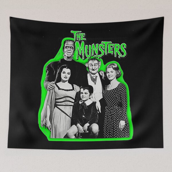 Item preview, The Munsters Cast Group Neon Outline designed and sold by JulieHampto.