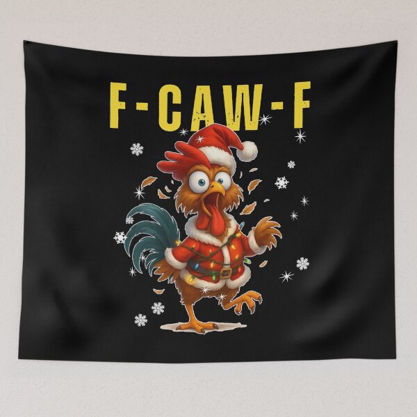Item preview, F-Caw-F Chicken Merry Christmas F-Caw-F Christmas designed and sold by peggycantu.