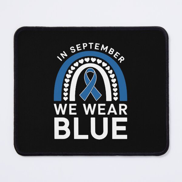 Item preview, Alopecia Areata Awareness Rainbow I Wear Blue Ribbon Support designed and sold by HaileyRobel.