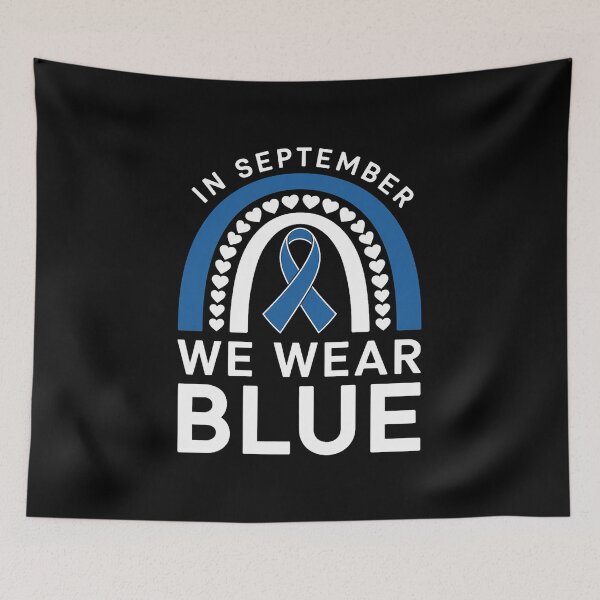 Item preview, Alopecia Areata Awareness Rainbow I Wear Blue Ribbon Support designed and sold by HaileyRobel.