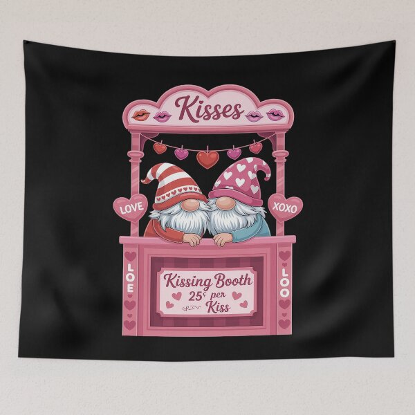 Item preview, Gnomes Kissing Love Hearts designed and sold by TorjeARTStore.