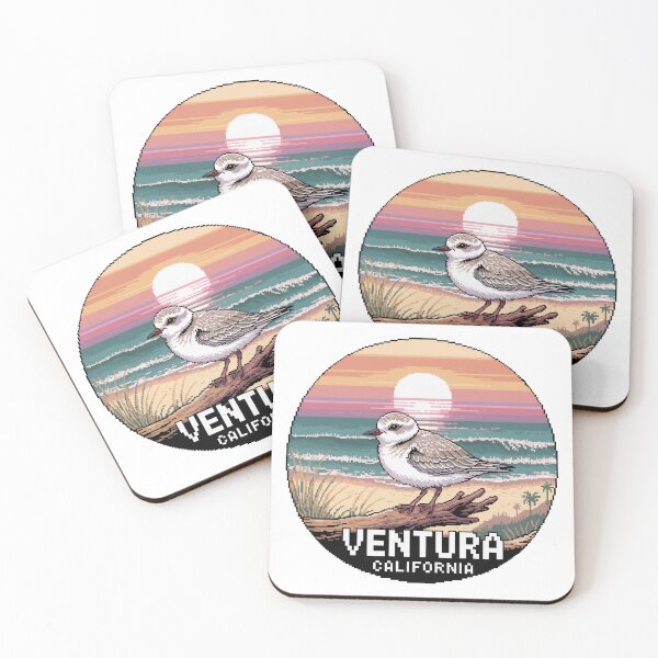 Item preview, Ventura California Pixel Snowy Plover designed and sold by CircinusStore.