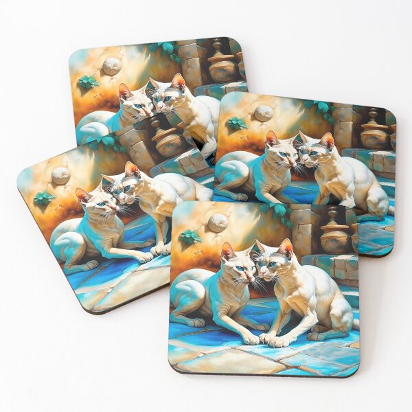 Item preview, Two Sphinx Cats Playing In The Patio designed and sold by LanaGustavsson.