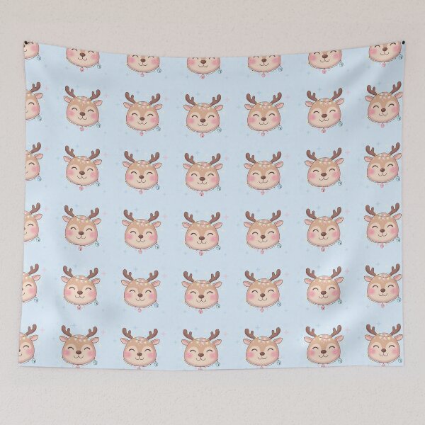 Item preview, Cute reindeer seamless pattern designed and sold by Meemaart.