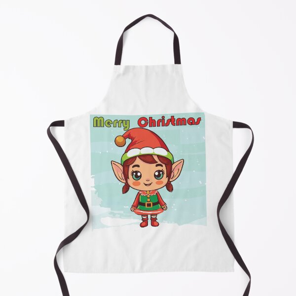 Item preview, Cute Christmas Elf Girl | Adorable Holiday Cartoon Illustration | Festive Cute Art designed and sold by AARA DESIGNS.
