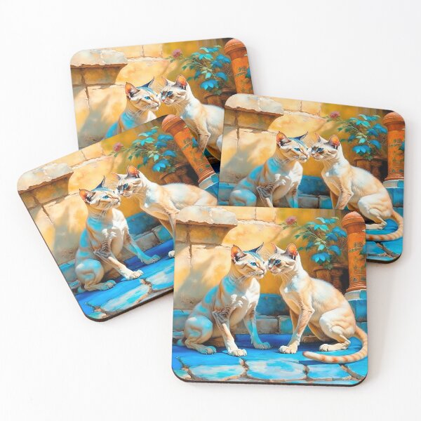 Item preview, Two Sphinx Cats Playing In The Patio designed and sold by LanaGustavsson.