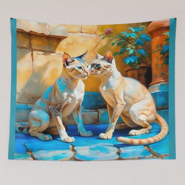 Item preview, Two Sphinx Cats Playing In The Patio designed and sold by LanaGustavsson.