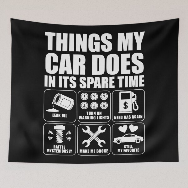 Item preview, Things My Car Does in Its Spare Time – Funny Mechanic Humor designed and sold by Vroomium.
