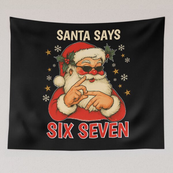 Item preview, Claus Retro Holiday Bruh Seven Santa Santa Says Six Happy designed and sold by ChadnoSmith.