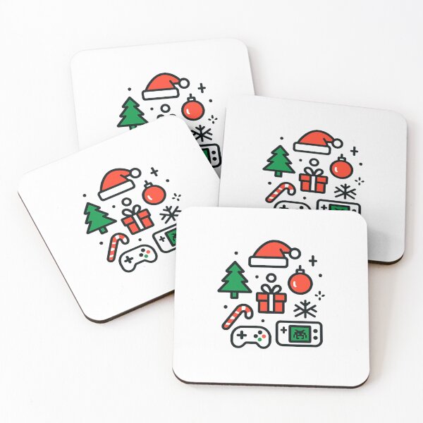Item preview, Pixel Geek Christmas Icons – Minimal Festive Gaming Art designed and sold by FantasyFabrik.