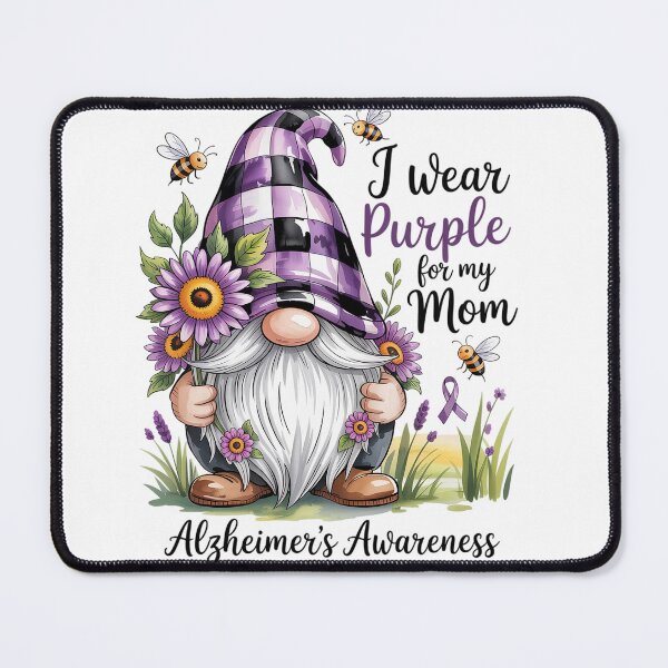 Item preview, I Wear Purple For My Mom Gnome Alzheimer'S Awareness designed and sold by TorjeARTStore.