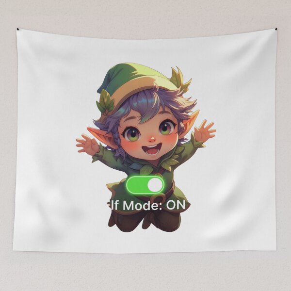 Item preview, Elf Mode ON – Festive Holiday Character Tee designed and sold by EcoArtTees.