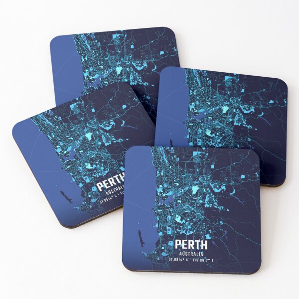 Item preview, Perth Midnight City Map designed and sold by HomeLivingCo.