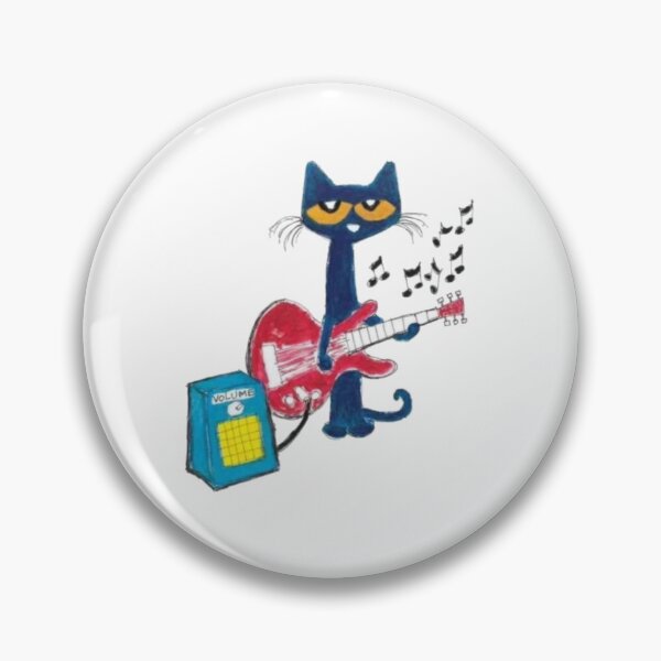 Item preview, Pete the cat Cool Cat Jamming on a Red Guitar   designed and sold by fo-ngika.