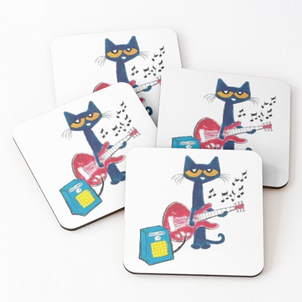 Item preview, Pete the cat Cool Cat Jamming on a Red Guitar   designed and sold by fo-ngika.
