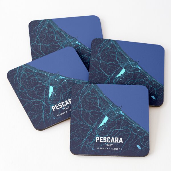 Item preview, Pescara Midnight City Map designed and sold by HomeLivingCo.