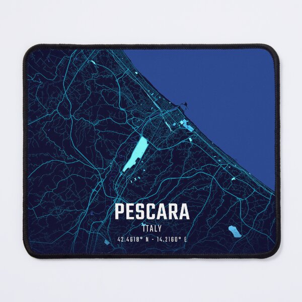 Item preview, Pescara Midnight City Map designed and sold by HomeLivingCo.