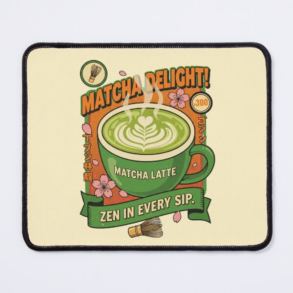 Item preview, Matcha Delight Latte - Zen In Every Sip Retro Japanese Art designed and sold by AwesomeBeyondLimits.