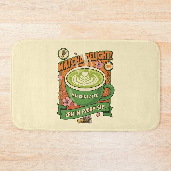 Item preview, Matcha Delight Latte - Zen In Every Sip Retro Japanese Art designed and sold by AwesomeBeyondLimits.