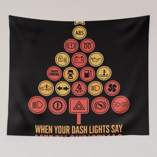 Item preview, When Your Dash Lights Say Merry Christmas – Funny Car Warning Light Tree designed and sold by Vroomium.