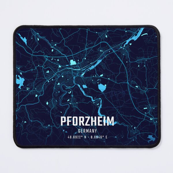 Item preview, Pforzheim Midnight City Map designed and sold by HomeLivingCo.