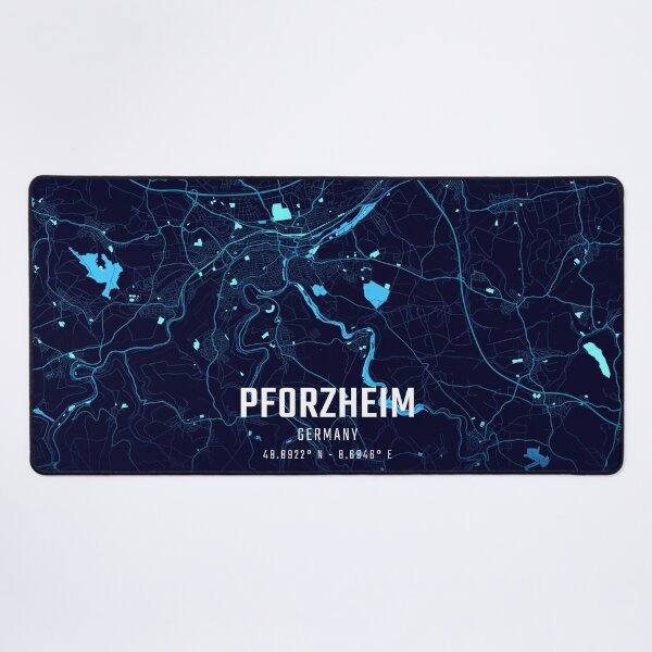 Item preview, Pforzheim Midnight City Map designed and sold by HomeLivingCo.
