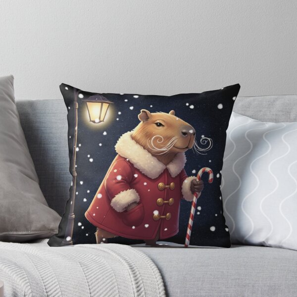 Item preview, Winter Cozy Capybara – Cute Holiday Capybara in Red Coat designed and sold by CheekySniffy.