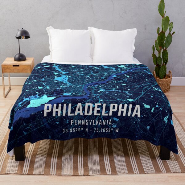 Item preview, Philadelphia Midnight City Map designed and sold by HomeLivingCo.