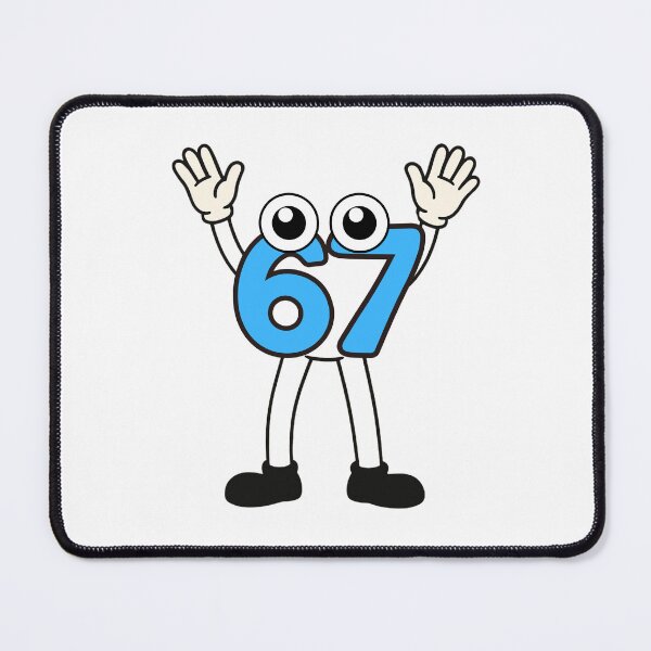 Item preview, Happy 67 Cartoon Characters Cute Blue Number Duo designed and sold by FeriVibe.