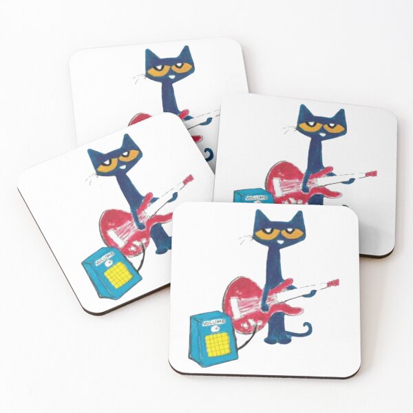 Item preview, Pete the cat Cool Cat Jamming on a Red Guitar   designed and sold by fo-ngika.