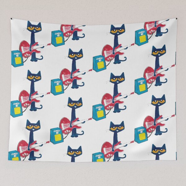 Item preview, Pete the cat Cool Cat Jamming on a Red Guitar   designed and sold by fo-ngika.