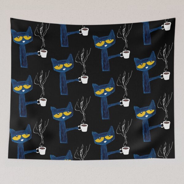 Item preview, Pete the cat funny black cat drink coffee   designed and sold by fo-ngika.
