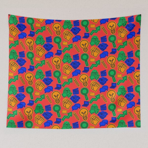 Item preview, Innovation & Ideas Pattern - Business Creativity Lightbulb Symbols Design designed and sold by VAGABOND12.