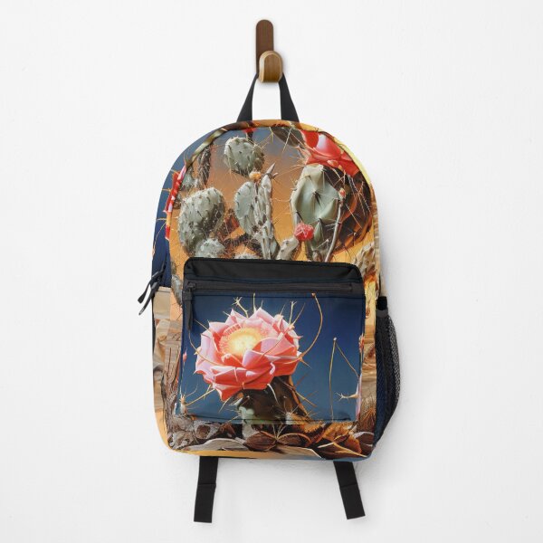 Item preview, Blooming cactus plant blossoms surreal desert landscape luminous designed and sold by G-M-Designs.
