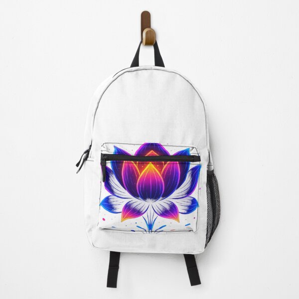 Item preview, Neon Lotus Flower – Glow Spiritual Energy Art designed and sold by GlowAIDesigns.