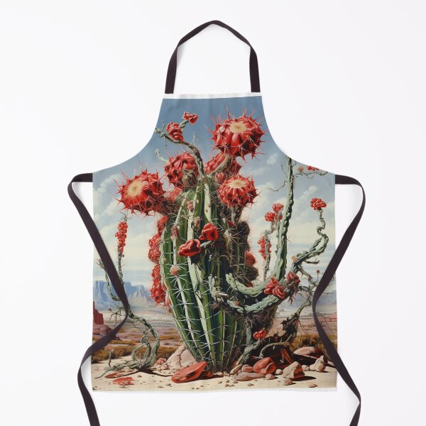 Item preview, Blooming cactus plant blossoms surreal desert landscape luminous designed and sold by G-M-Designs.