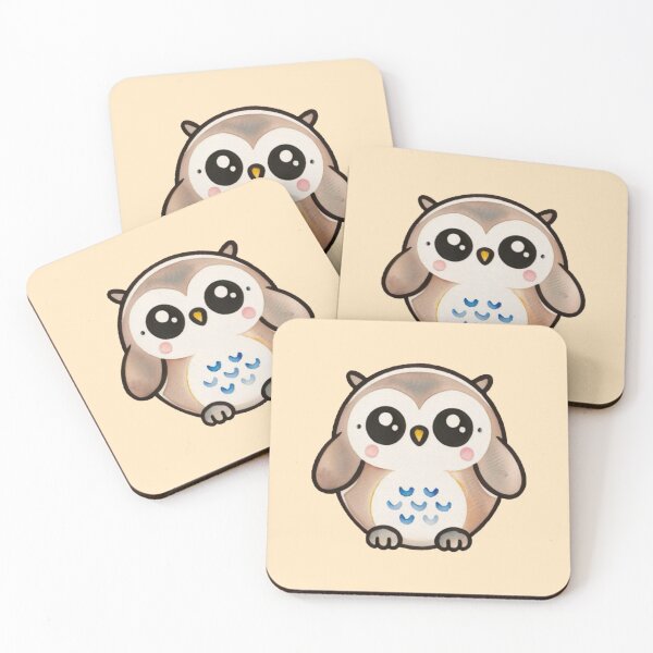 Item preview, Big eyes big charm cute owl designed and sold by MoxisWatercolor.