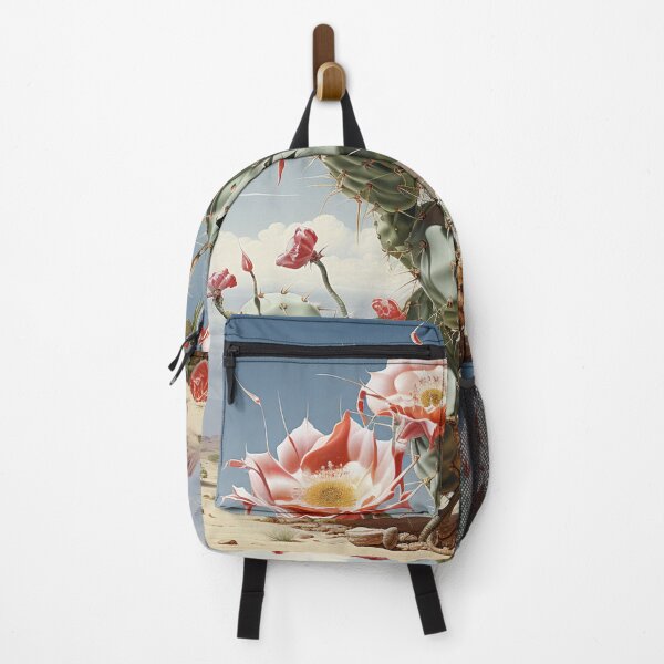 Item preview, Blooming cactus plant blossoms surreal desert landscape luminous designed and sold by G-M-Designs.
