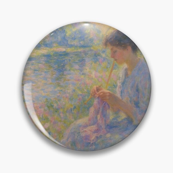 Item preview, Knitting woman in Monet garden  designed and sold by Iail Ioa.
