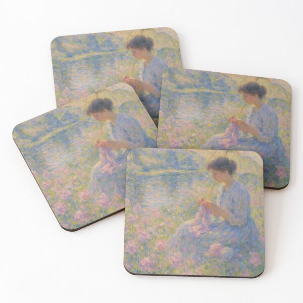 Item preview, Knitting woman in Monet garden  designed and sold by Iail Ioa.