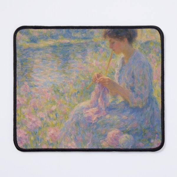 Item preview, Knitting woman in Monet garden designed and sold by Iail Ioa.