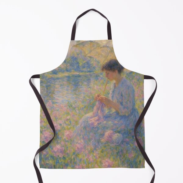 Item preview, Knitting woman in Monet garden  designed and sold by Iail Ioa.