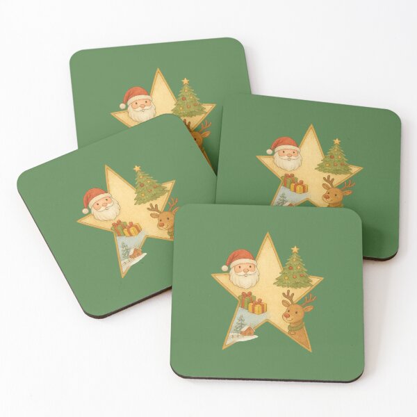 Item preview, Festive Star with Santa Hat and Reindeer Toy designed and sold by annenambiro.