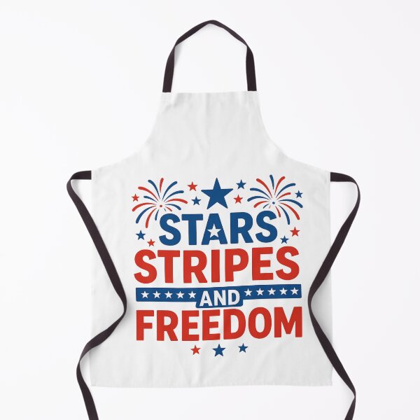Item preview, Stars, Stripes, & Freedom – Patriotic Fireworks Bold Typography T-Shirt (Premium Vector Print) designed and sold by FashionXtral.